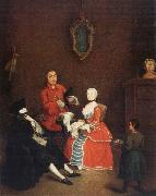 Pietro Longhi Visit of the Bauta USA oil painting reproduction